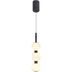 4035/02/03P Stilfort Geolight (Джеолайт) Черный подвесной светильник с белым каменным плафоном LED