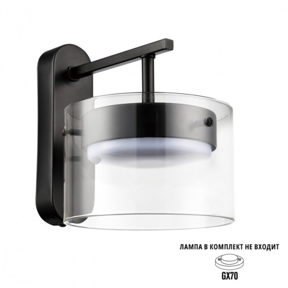 8232/1W COMFI черный/прозрачный, металл/стекло Бра LED GX70 1*10W 220V NATALINA 8232/1W COMFI черный/прозрачный, металл/стекло Бра LED GX70 1*10W 220V NATALINA