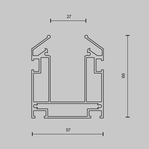 Профиль для накладных шинопроводов TRA034MP-2S-1 (устар. артикул) Профиль для накладных шинопроводов TRA034MP-2S-1 (устар. артикул)