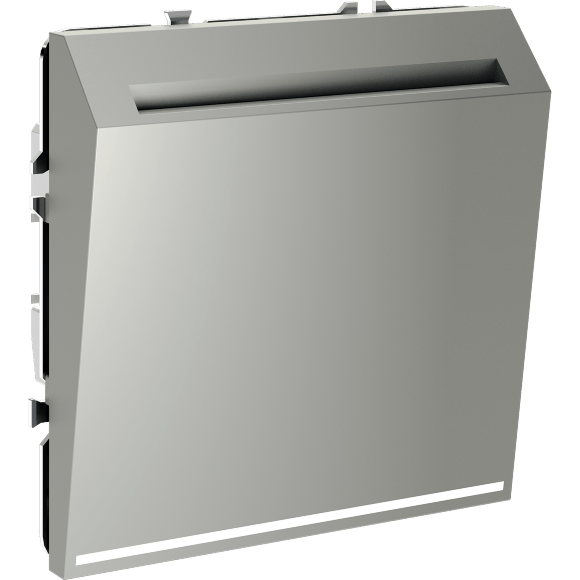 Выключатель встраиваемый VOLTUM S70 карточный 16А, (сталь)