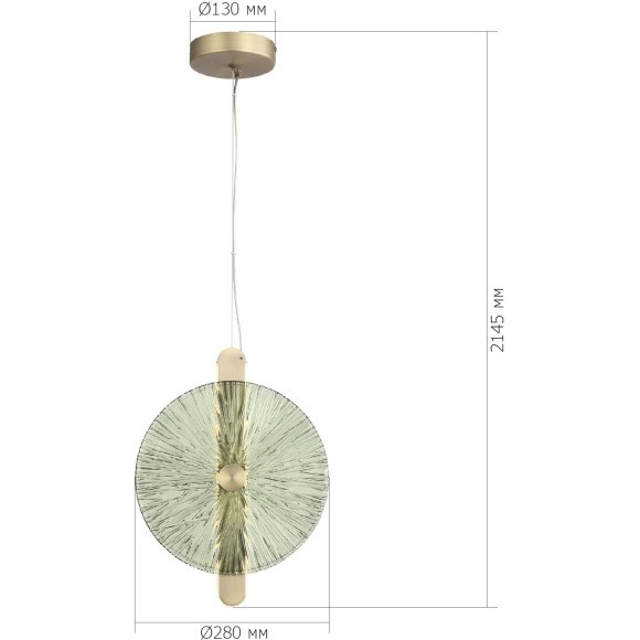 SL6141.323.01 Светильник подвесной ST-Luce бронза/зелёный LED 1*11W 4000K WASI