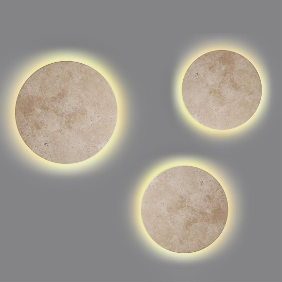 6625/15WL HIGHTECH ODL24 бежевый/металл/травертин Настенный светильник IP20 LED 15W 3000K 220V TRAVERTINO