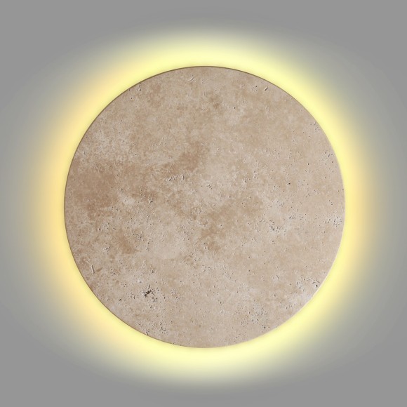 6625/15WL HIGHTECH ODL24 бежевый/металл/травертин Настенный светильник IP20 LED 15W 3000K 220V TRAVERTINO