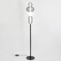 LSP-0945 Lussole YONKERS черный торшер с белым стеклянным плафоном, LED 18 Вт, 4000 К, 1620 Лм