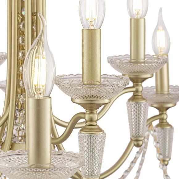 Люстра подвесная Freya FR2009PL-07G Zoe под лампы 7xE14 40W