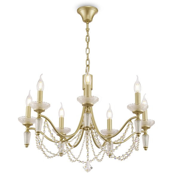 Люстра подвесная Freya FR2009PL-07G Zoe под лампы 7xE14 40W