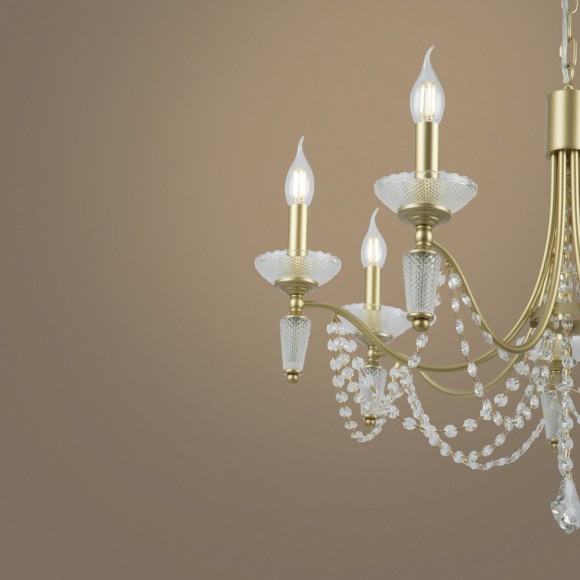 Люстра подвесная Freya FR2009PL-07G Zoe под лампы 7xE14 40W