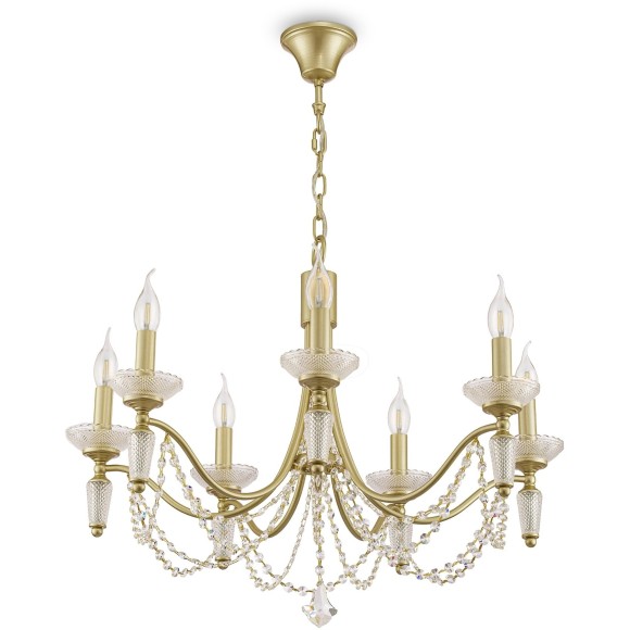 Люстра подвесная Freya FR2009PL-07G Zoe под лампы 7xE14 40W