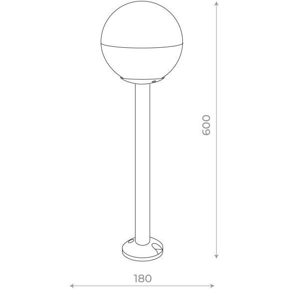 SL9000.405.01 Светильник уличный наземный ST-Luce Черный/Белый E27 1*40W OMBRA