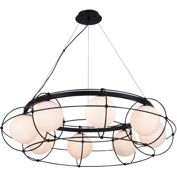 SL1189.403.08 Люстра подвесная ST-Luce Черный/Опал G9 8*5W BEATA