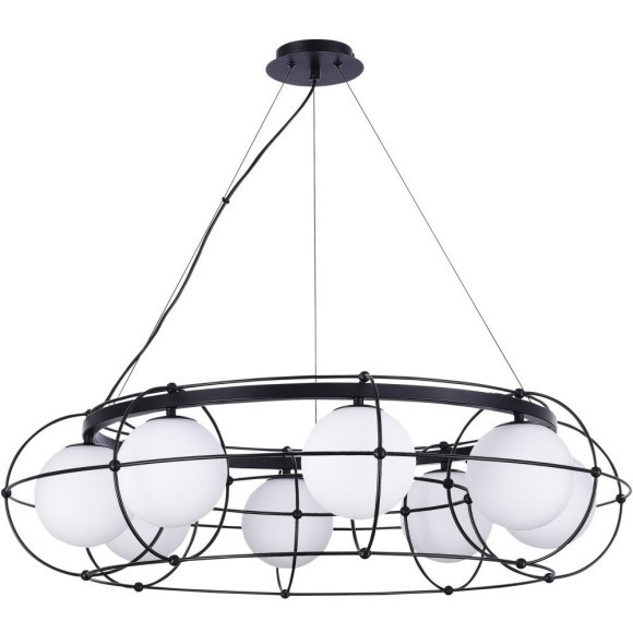 SL1189.403.08 Люстра подвесная ST-Luce Черный/Опал G9 8*5W BEATA