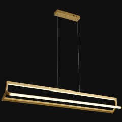 SY3627 LUSSOLE КЛИНЧ золотой линейно-подвесной светильник, LED 36 Вт, 4000 К, 3240 Лм, белый акриловый рассеиватель, IP20