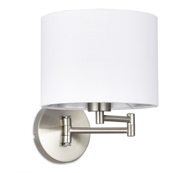 SLE300551-01 Светильник настенный Никель/Белый, Серебристый E27 1*40W BRESCIA SLE300551-01 Светильник настенный Никель/Белый, Серебристый E27 1*40W BRESCIA