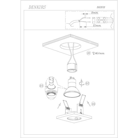 Точечный светильник  DK2031-WH