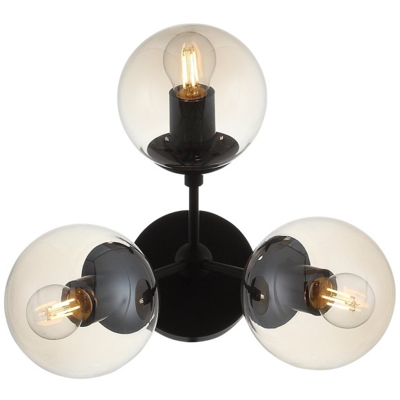 SL549.411.03 Бра ST-Luce Черный/Янтарный E27 3*40W STAMPO