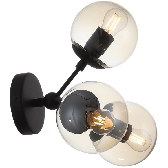 SL549.411.03 Бра ST-Luce Черный/Янтарный E27 3*40W STAMPO