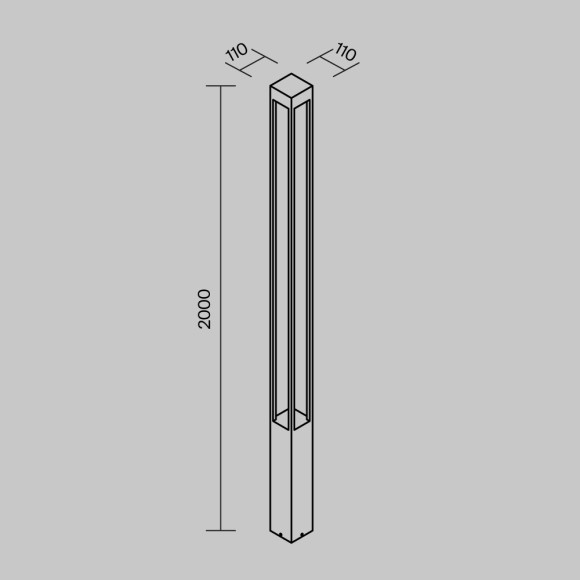 Уличный наземный светильник Maytoni O424FL-L25GF Elbe IP65 светодиодный LED 25W