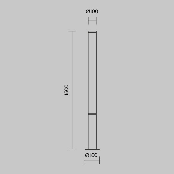 Уличный наземный светильник Maytoni O041FL-L50B3K Ginza IP54 светодиодный LED 50W