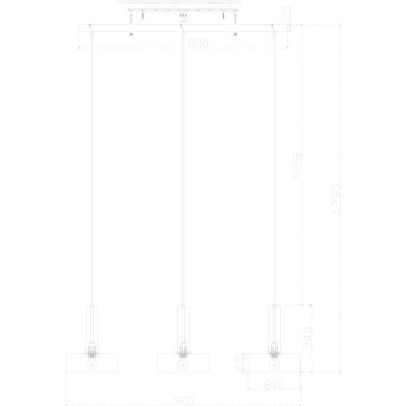 Подвесной светильник с 3 лампами Freya FR4008PL-03BBS Izza под лампы 3xE27 40W