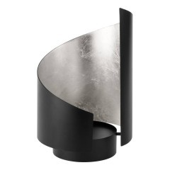 422654 AMBONDRONA Подсвечник металлический черно-серебристый D180, H300