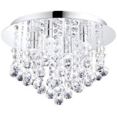 94878 Светодиодный потолочный светильник ALMONTE, 4х2,5W (G9), ?350, H230, IP44, сталь, хром/стекло, х 94878 Светодиодный потолочный светильник ALMONTE, 4х2,5W (G9), ?350, H230, IP44, сталь, хром/стекло, х