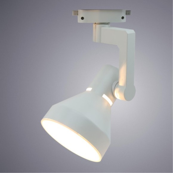 Однофазный двужильный трековый светильник Arte Lamp A5108PL-1WH Nido под сменную лампу Е27 Однофазный двужильный трековый светильник Arte Lamp A5108PL-1WH Nido под сменную лампу Е27
