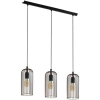 49645 Подвес ROCCAMENA, 3х60W (E27), L730, B130, H1100, сталь, черный, медь