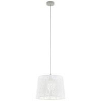 49489 Подвес HAMBLETON, 1x60W (E27), Ø350, H1100, сталь, никель матовый/сталь, белый
