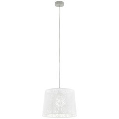 49489 Подвес HAMBLETON, 1x60W (E27), Ø350, H1100, сталь, никель матовый/сталь, белый