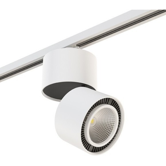 Однофазный двужильный светодиодный трековый светильник Lightstar A1T213830 Forte Muro 3000К 1950Лм CRI80+ 30° 26Вт