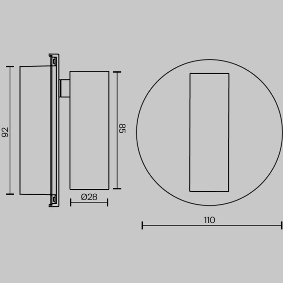 Настенный светильник (бра) Technical C176WL-9W-2.7-4K-B