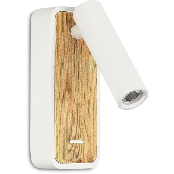 ST160.531.03 Светильник настенный ST-Luce Белый, Светлое дерево/Белый LED 1*3W 3000K Настенные светильники