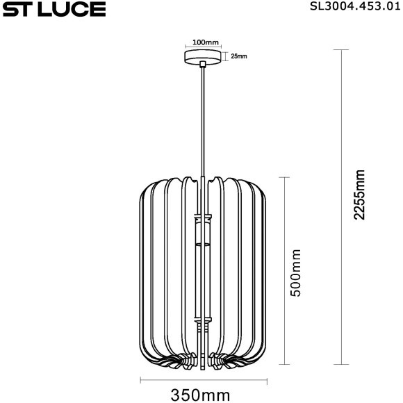 SL3004.453.01 Светильник подвесной ST-Luce Черный/Серый E27 1*60W SENTITO