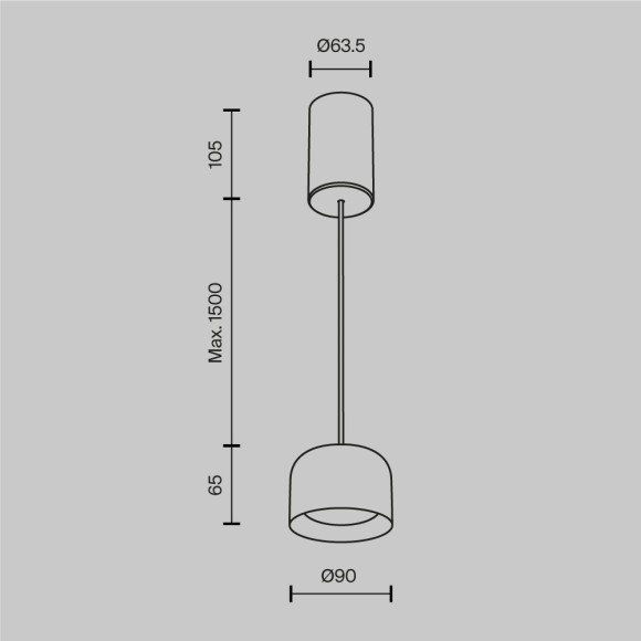 Подвесной светильник Comfy 3000K 12Вт 60° P113-L12-3K-BS