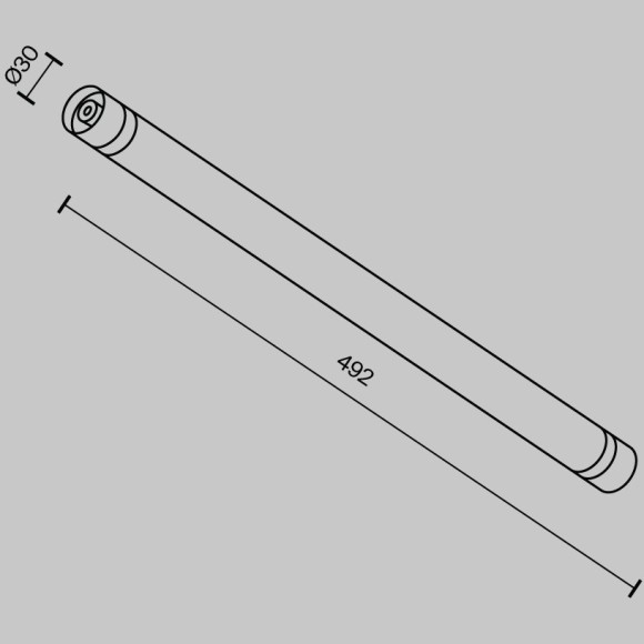 Соединитель для модульной системы Maytoni Shelf 492мм CA011-L500-B