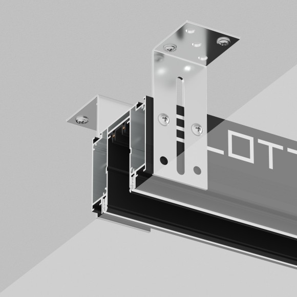 Магнитный шинопровод 2м для демпферных натяжных потолков Smart 220V Denkirs TR2014-BK