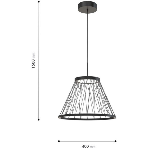 4633-4P, подвес, D400xH400/1500, LEDx12W, 370LM, 4000K, included