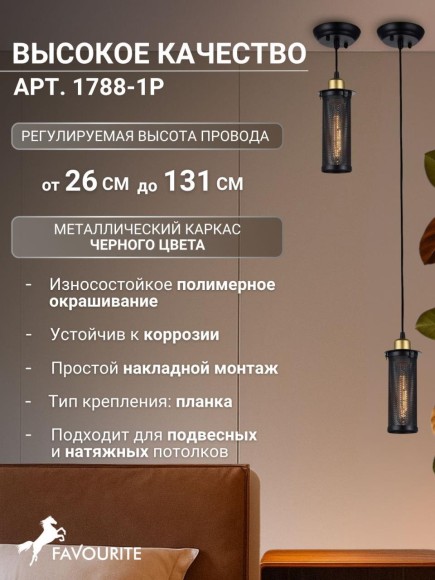Подвесной светильник Strainer 1788-1P