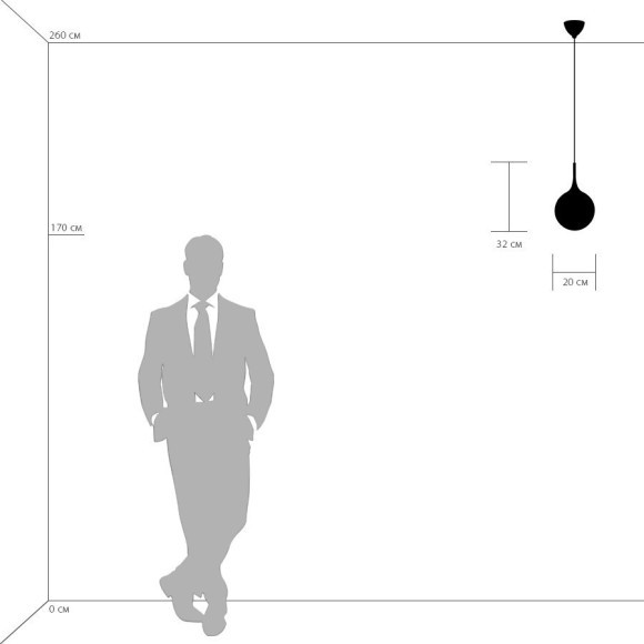 Подвесной светильник Lightstar 813021 Globo под лампу 1xE14 40W