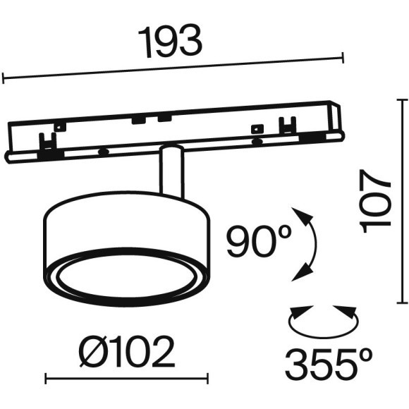 TR040-4-18WTW-DD-B Трековый магнитный SMART (App, DALI, Алиса) светодиодный светильник Maytoni Exility CRI90+ 2700-6000К 750Лм 120° 18Вт