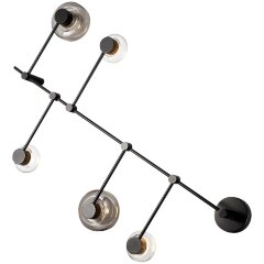 SL6005.401.05 Светильник настенно-потолочный ST-Luce Черный/Дымчатый, Прозрачный LED 5*3W 3000K VALLO SL6005.401.05 Светильник настенно-потолочный ST-Luce Черный/Дымчатый, Прозрачный LED 5*3W 3000K VALLO