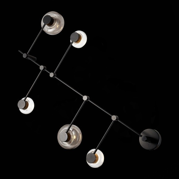 SL6005.401.05 Светильник настенно-потолочный ST-Luce Черный/Дымчатый, Прозрачный LED 5*3W 3000K VALLO SL6005.401.05 Светильник настенно-потолочный ST-Luce Черный/Дымчатый, Прозрачный LED 5*3W 3000K VALLO