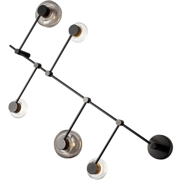 SL6005.401.05 Светильник настенно-потолочный ST-Luce Черный/Дымчатый, Прозрачный LED 5*3W 3000K VALLO SL6005.401.05 Светильник настенно-потолочный ST-Luce Черный/Дымчатый, Прозрачный LED 5*3W 3000K VALLO