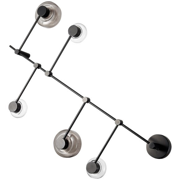 SL6005.401.05 Светильник настенно-потолочный ST-Luce Черный/Дымчатый, Прозрачный LED 5*3W 3000K VALLO SL6005.401.05 Светильник настенно-потолочный ST-Luce Черный/Дымчатый, Прозрачный LED 5*3W 3000K VALLO