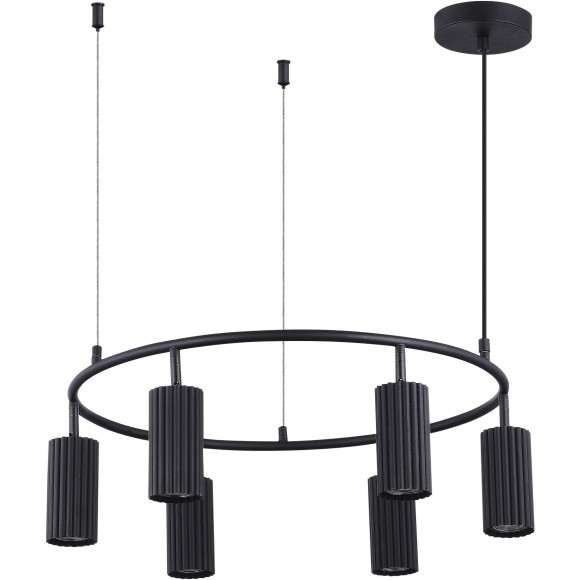 SL1213.403.06 Светильник подвесной ST-Luce Черный/Черный GU10 6*5W 4000K KENDO