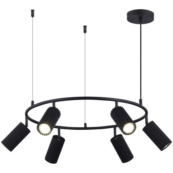 SL1213.403.06 Светильник подвесной ST-Luce Черный/Черный GU10 6*5W 4000K KENDO