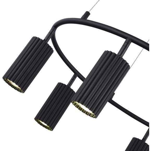 SL1213.403.06 Светильник подвесной ST-Luce Черный/Черный GU10 6*5W 4000K KENDO