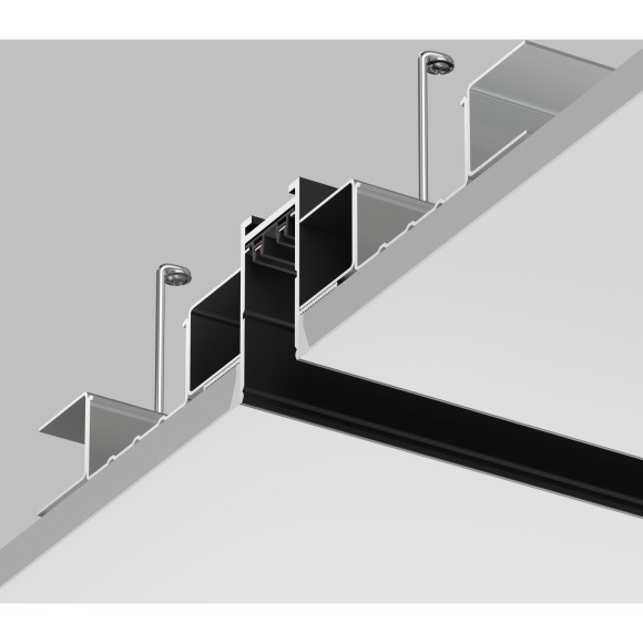 Магнитный шинопровод 1м встраиваемый в ГКЛ 12.5мм Smart 220V Denkirs TR2012-BK
