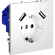 Розетка встраиваемая VOLTUM S70 с заземлением и защитными шторками, 16А, с USB, A+A, (белый матовый)