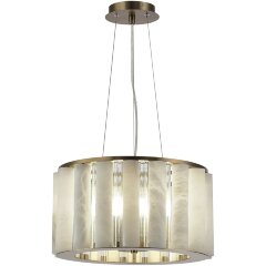 SL1516.303.06 Светильник подвесной ST-Luce Бронза, Прозрачный/Белый алебастр E14 6*40W DELIGHT SL1516.303.06 Светильник подвесной ST-Luce Бронза, Прозрачный/Белый алебастр E14 6*40W DELIGHT